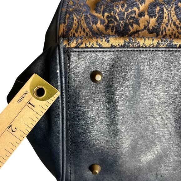 Nine West VTG America Bag Karen Elson Brocade Navy Gold Tapestry Purse Goth Boho - Picture 15 of 15